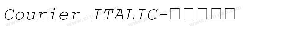 Courier ITALIC字体转换